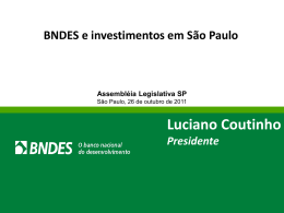 O BNDES em São Paulo