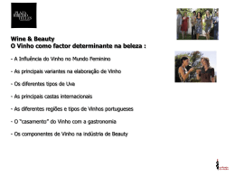 Wine & Beauty, ppt - Plaza Ribeiro Telles