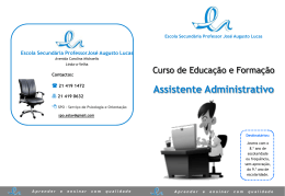 Diapositivo 1 - Escola Secundária Professor José Augusto Lucas