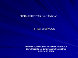 Fitoterápicos - Wilson Kraemer de Paula
