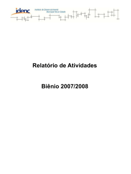 atividades desenvolvidas no ano de 2008