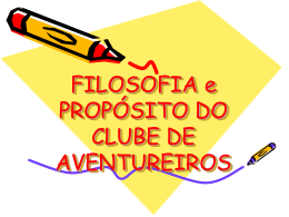 FILOSOFIA DO CLUBE DE AVENTUREIROS