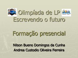 Olimpíadas de Língua Portuguesa – Formação presencial de SP