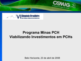 Programa Minas PCH Evolução