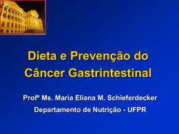 Dieta e Prevenção do Câncer Gastrintestinal