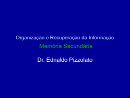 Organização e Recuperação da Informação Memória Secundária