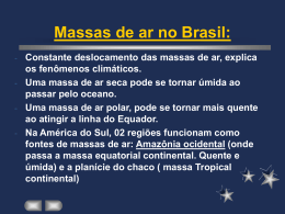 Massas de ar no Brasil