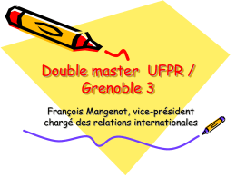 Double master UFPR / Grenoble 3 - UNI
