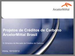 Projetos de Créditos Carbono ARCELOR MITTAL