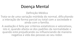 Diferenças entre Doença Mental e Deficiência Mental