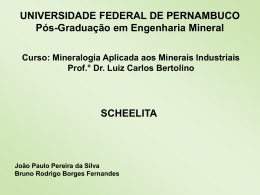 Scheelita - Universidade Federal de Pernambuco