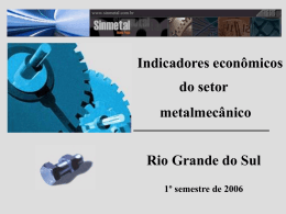 Evolução do setor metalmecânico do Rio Grande do Sul