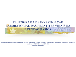 fluxograma de investigação laboratorial das hepatites virais na