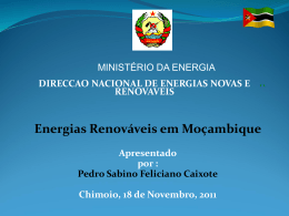Energias Renováveis em Moçambique