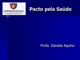 Pacto de Gestão do SUS - Faculdade Mauricio de Nassau