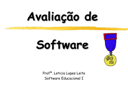Avaliação de Software Educacional