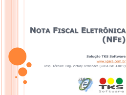 Nota Fiscal Eletrônica (NF-e) Solução TKS Software