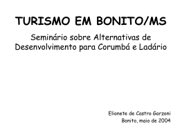 TURISMO EM BONITO/MS