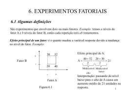 6. EXPERIMENTOS FATORIAIS