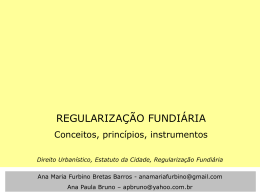 Registro de Imóveis Regularização Fundiária