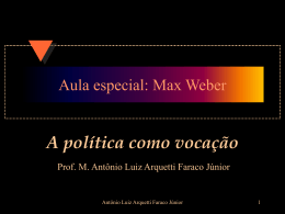 Aula especial: Max Weber