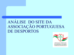 análise do site da associação portuguesa de desportos