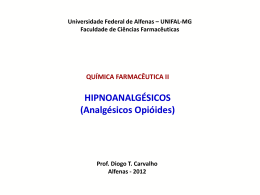 analgésicos opióides - Unifal-MG