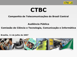 Cenário de Internet no Brasil e na CTBC