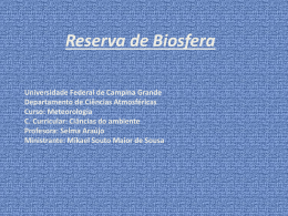 Reserva de Biosfera - Universidade Federal de Campina Grande
