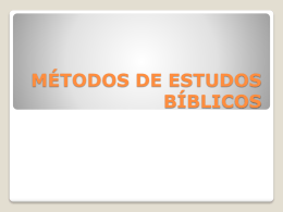 02 – métodos de estudos bíblicos