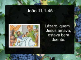 Ressurreição de Lázaro e a Videira