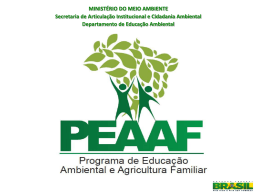 Boas Práticas em Educação Ambiental na Agricultura Familiar