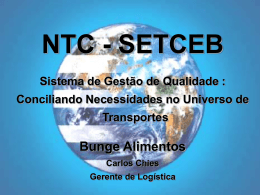 Bunge no Brasil - NTC & Logística