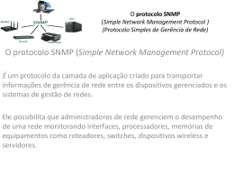 O protocolo SNMP (Simple Network Management