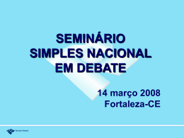 Seminário Simples Nacional em Debate - Siebra