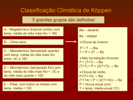 U18 - Classificação Climática de Köppen
