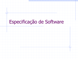 Especificação de Software - Centro de Informática da UFPE