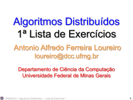 Algoritmos Distribuídos Lista de Exercícios 1 Antonio Alfredo