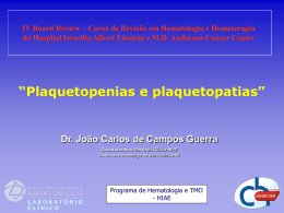 55 • Plaquetopenias e Plaquetopatias - CHSP