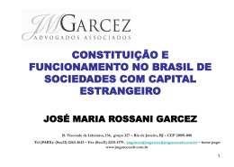 constituição e funcionamento no brasil de sociedades com