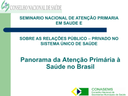 Panorama da Atenção Primária à Saúde no Brasil