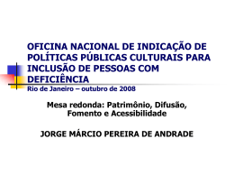 OFICINA NACIONAL DE INDICAÇÃO DE POLÍTICAS PÚBLICAS