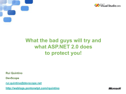 ASP.NET Tour Security