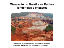 Mineração no Brasil e na Bahia