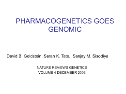 pharmacogenetics goe..