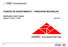 Fundos de Investimento – Principais mudanças - 2005 - Corecon-SP