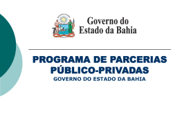 Programa de Parcerias Público-Privadas - Sefaz-BA