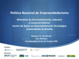 Ednalva Morais - Política Nacional de Empreendedorismo