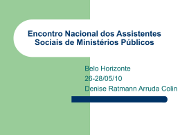 Encontro Nacional dos Assistentes Sociais de Ministérios Públicos