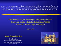 Regulamentação da Inovação tecnológica no Brasil